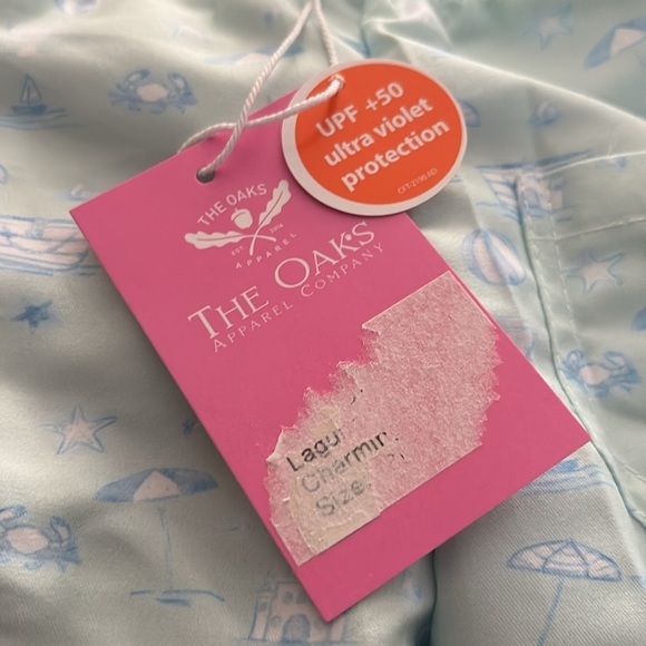 The Oaks Baby Boy Swim Trunks Size 6 Months Beach Pool Pull On Elastic Strings - Picture 3 of 8